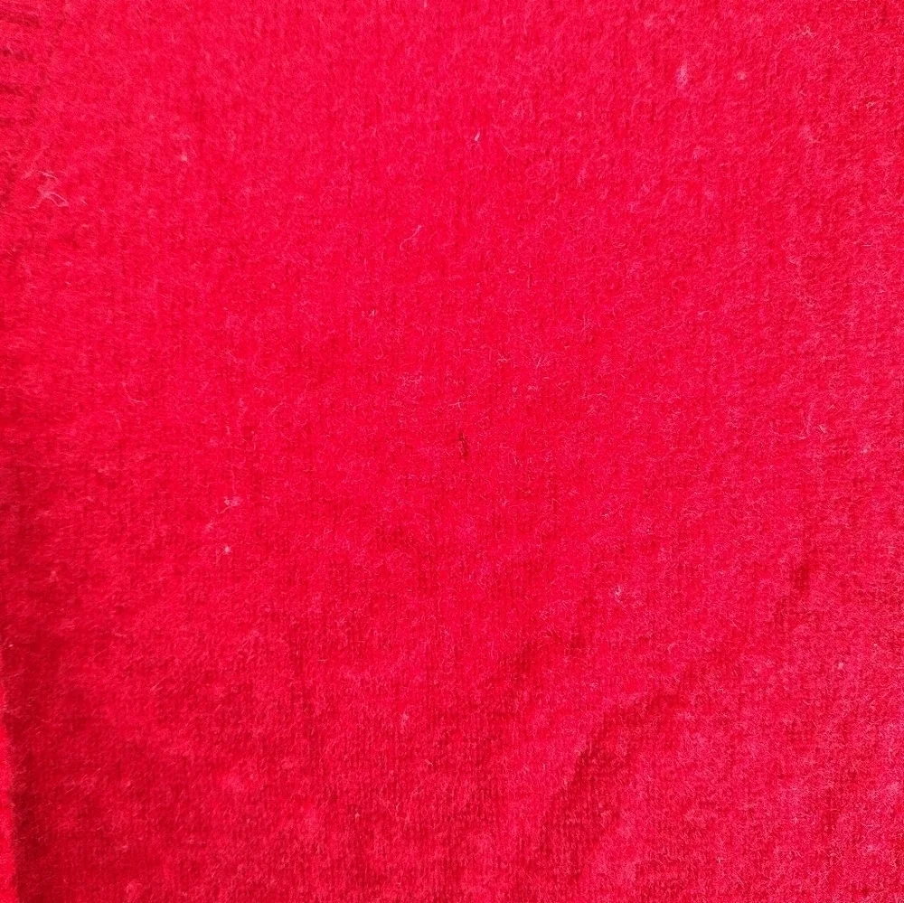 Tory Burch Inez Cashmere V Neck Logo Cardigan Red Size Small HOLE See Pics